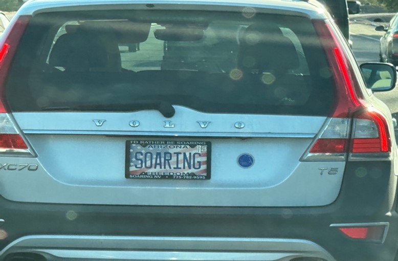 soar license plate